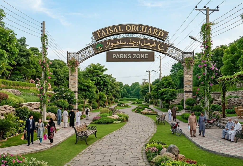 Landscaped parks and green belts